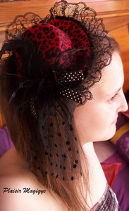 Animaux Cheveux de Plume d'attache  rouge Lolita Cosplay Gothique